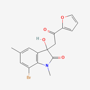 7-bromo-3-[2-(2-furyl)-2-oxoethyl]-3-hydroxy-1,5-dimethyl-1,3-dihydro-2H-indol-2-one