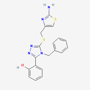 2-(5-{[(2-amino-1,3-thiazol-4-yl)methyl]thio}-4-benzyl-4H-1,2,4-triazol-3-yl)phenol