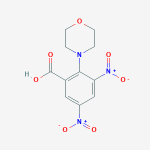 molecular formula C11H11N3O7 B414515 3,5-Dinitro-2-(4-morpholinyl)benzoic acid 