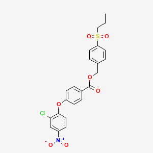 molecular formula C23H20ClNO7S B4145153 4-(propylsulfonyl)benzyl 4-(2-chloro-4-nitrophenoxy)benzoate 