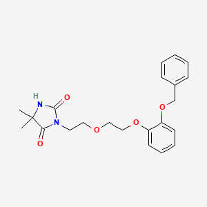 5,5-Dimethyl-3-[2-[2-(2-phenylmethoxyphenoxy)ethoxy]ethyl]imidazolidine-2,4-dione