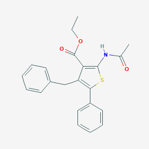 molecular formula C22H21NO3S B414517 Ethyl 2-(acetylamino)-4-benzyl-5-phenyl-3-thiophenecarboxylate 