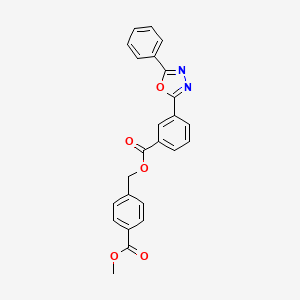 4-(methoxycarbonyl)benzyl 3-(5-phenyl-1,3,4-oxadiazol-2-yl)benzoate