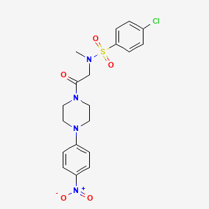 4-chloro-N-methyl-N-{2-[4-(4-nitrophenyl)-1-piperazinyl]-2-oxoethyl}benzenesulfonamide