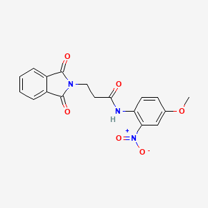 molecular formula C18H15N3O6 B4145243 3-(1,3-dioxoisoindol-2-yl)-N-(4-methoxy-2-nitrophenyl)propanamide 