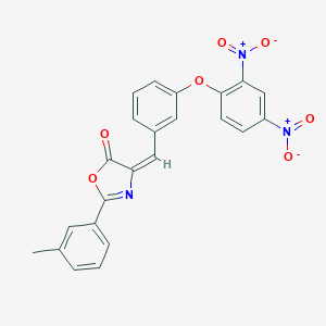molecular formula C23H15N3O7 B414525 4-(3-{2,4-bisnitrophenoxy}benzylidene)-2-(3-methylphenyl)-1,3-oxazol-5(4H)-one 