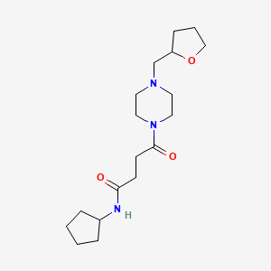 N-cyclopentyl-4-oxo-4-[4-(tetrahydrofuran-2-ylmethyl)piperazin-1-yl]butanamide