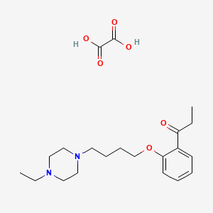 1-[2-[4-(4-Ethylpiperazin-1-yl)butoxy]phenyl]propan-1-one;oxalic acid