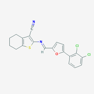 2-({[5-(2,3-Dichlorophenyl)-2-furyl]methylene}amino)-4,5,6,7-tetrahydro-1-benzothiophene-3-carbonitrile