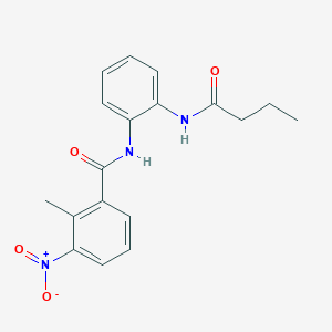 N-[2-(butanoylamino)phenyl]-2-methyl-3-nitrobenzamide