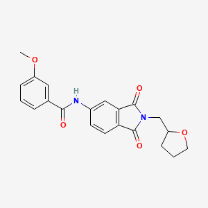 N-[1,3-dioxo-2-(tetrahydrofuran-2-ylmethyl)-2,3-dihydro-1H-isoindol-5-yl]-3-methoxybenzamide