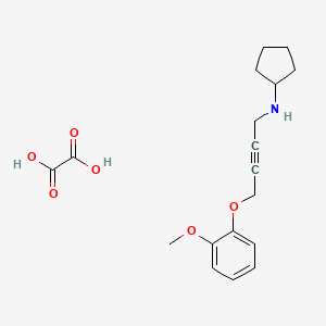 N-[4-(2-methoxyphenoxy)but-2-ynyl]cyclopentanamine;oxalic acid