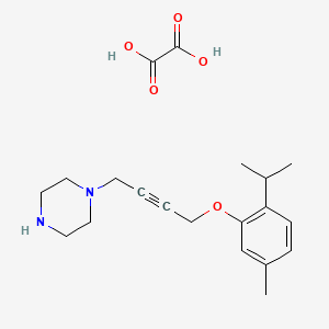 1-[4-(5-Methyl-2-propan-2-ylphenoxy)but-2-ynyl]piperazine;oxalic acid