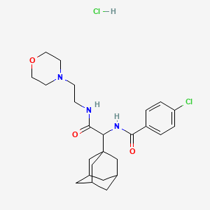 N-[1-(1-adamantyl)-2-(2-morpholin-4-ylethylamino)-2-oxoethyl]-4-chlorobenzamide;hydrochloride