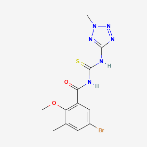 5-bromo-2-methoxy-3-methyl-N-[(2-methyltetrazol-5-yl)carbamothioyl]benzamide