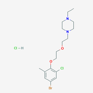 molecular formula C17H27BrCl2N2O2 B4145385 1-[2-[2-(4-Bromo-2-chloro-6-methylphenoxy)ethoxy]ethyl]-4-ethylpiperazine;hydrochloride 