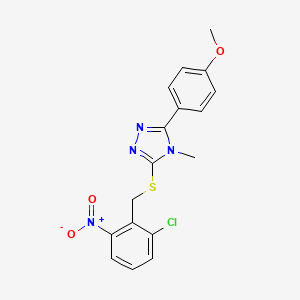 3-[(2-chloro-6-nitrobenzyl)thio]-5-(4-methoxyphenyl)-4-methyl-4H-1,2,4-triazole