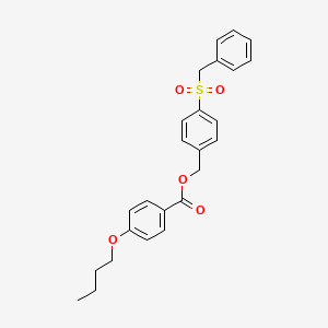 molecular formula C25H26O5S B4145421 4-(benzylsulfonyl)benzyl 4-butoxybenzoate 