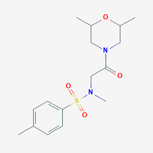 molecular formula C16H24N2O4S B4145422 N-[2-(2,6-dimethyl-4-morpholinyl)-2-oxoethyl]-N,4-dimethylbenzenesulfonamide 