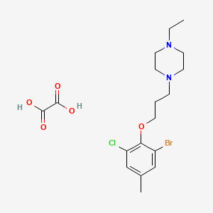 1-[3-(2-Bromo-6-chloro-4-methylphenoxy)propyl]-4-ethylpiperazine;oxalic acid