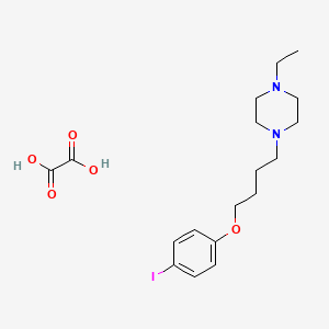 1-Ethyl-4-[4-(4-iodophenoxy)butyl]piperazine;oxalic acid