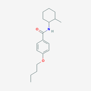 molecular formula C18H27NO2 B4145487 4-butoxy-N-(2-methylcyclohexyl)benzamide 