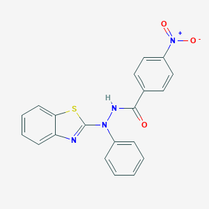 molecular formula C20H14N4O3S B414549 N'-(1,3-benzothiazol-2-yl)-4-nitro-N'-phenylbenzohydrazide CAS No. 7709-28-6