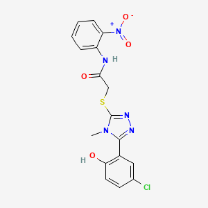 2-{[5-(5-chloro-2-hydroxyphenyl)-4-methyl-4H-1,2,4-triazol-3-yl]thio}-N-(2-nitrophenyl)acetamide