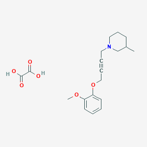 molecular formula C19H25NO6 B4145524 1-[4-(2-methoxyphenoxy)-2-butyn-1-yl]-3-methylpiperidine oxalate 