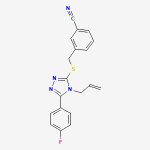 3-({[5-(4-fluorophenyl)-4-(prop-2-en-1-yl)-4H-1,2,4-triazol-3-yl]sulfanyl}methyl)benzonitrile