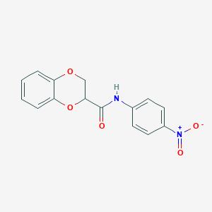molecular formula C15H12N2O5 B414553 N-(4-nitrophenyl)-2,3-dihydro-1,4-benzodioxine-3-carboxamide CAS No. 92438-09-0