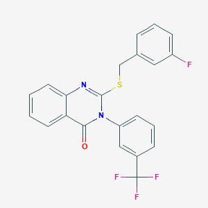 2-[(3-fluorobenzyl)thio]-3-[3-(trifluoromethyl)phenyl]-4(3H)-quinazolinone