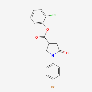 2-Chlorophenyl 1-(4-bromophenyl)-5-oxopyrrolidine-3-carboxylate