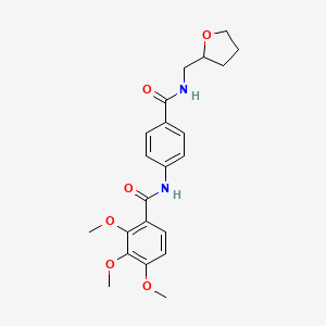 2,3,4-trimethoxy-N-{4-[(tetrahydrofuran-2-ylmethyl)carbamoyl]phenyl}benzamide