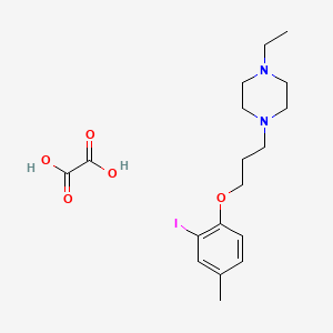 1-Ethyl-4-[3-(2-iodo-4-methylphenoxy)propyl]piperazine;oxalic acid