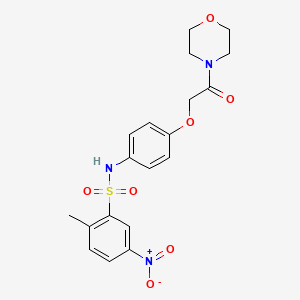 2-methyl-N-{4-[2-(4-morpholinyl)-2-oxoethoxy]phenyl}-5-nitrobenzenesulfonamide