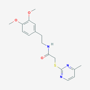 molecular formula C17H21N3O3S B4145595 N-[2-(3,4-dimethoxyphenyl)ethyl]-2-[(4-methyl-2-pyrimidinyl)thio]acetamide 