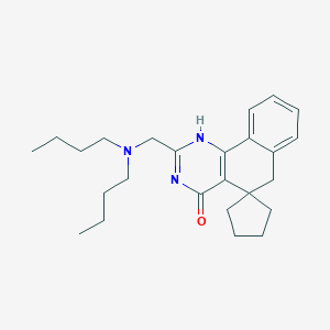 molecular formula C25H35N3O B414560 2-[(dibutylamino)methyl]-5,6-dihydrospiro(benzo[h]quinazoline-5,1'-cyclopentane)-4(3H)-one CAS No. 304877-71-2