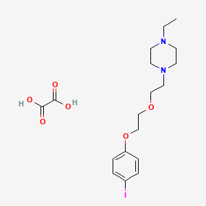 1-Ethyl-4-[2-[2-(4-iodophenoxy)ethoxy]ethyl]piperazine;oxalic acid