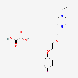 1-Ethyl-4-[2-[2-(4-fluorophenoxy)ethoxy]ethyl]piperazine;oxalic acid