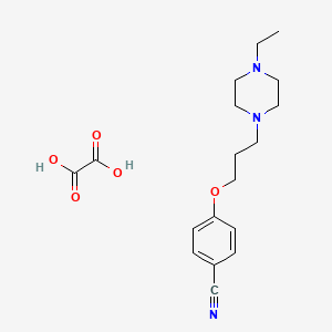 4-[3-(4-Ethylpiperazin-1-yl)propoxy]benzonitrile;oxalic acid