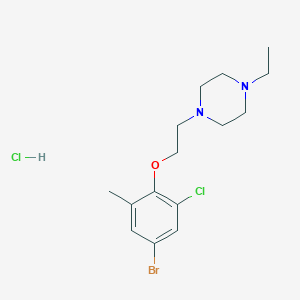 1-[2-(4-Bromo-2-chloro-6-methylphenoxy)ethyl]-4-ethylpiperazine;hydrochloride