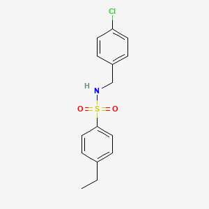 molecular formula C15H16ClNO2S B4145704 N-(4-chlorobenzyl)-4-ethylbenzenesulfonamide 