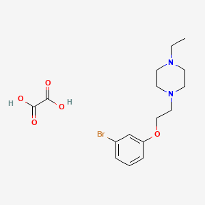 molecular formula C16H23BrN2O5 B4145758 1-[2-(3-Bromophenoxy)ethyl]-4-ethylpiperazine;oxalic acid 