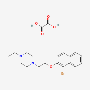 1-[2-(1-Bromonaphthalen-2-yl)oxyethyl]-4-ethylpiperazine;oxalic acid