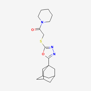 1-({[5-(1-adamantyl)-1,3,4-oxadiazol-2-yl]thio}acetyl)piperidine