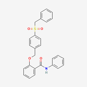 molecular formula C27H23NO4S B4145791 2-{[4-(Benzylsulfonyl)benzyl]oxy}-N~1~-phenylbenzamide 