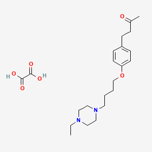 molecular formula C22H34N2O6 B4145799 4-[4-[4-(4-Ethylpiperazin-1-yl)butoxy]phenyl]butan-2-one;oxalic acid 