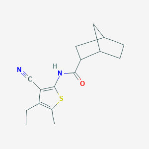molecular formula C16H20N2OS B414580 N-(3-Cyano-4-ethyl-5-methyl-2-thienyl)bicyclo[2.2.1]heptane-2-carboxamide 