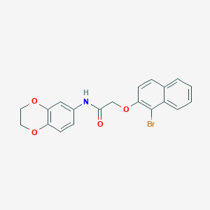 2-[(1-bromo-2-naphthyl)oxy]-N-(2,3-dihydro-1,4-benzodioxin-6-yl)acetamide